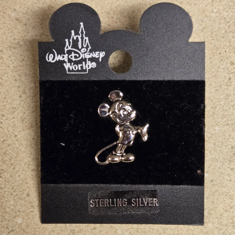 Walt Disney World Sterling Silver Mickey Mouse Pin
